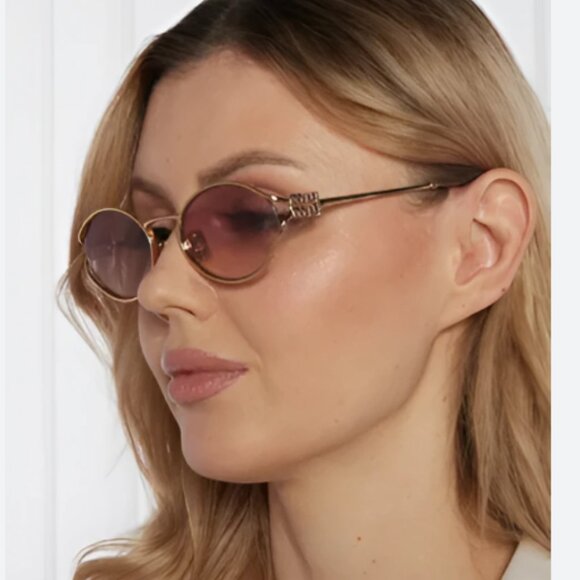 NEW MU52YS 5AK06S OVAL PINK GOLD WOMEN SUNGLASSES MIU MIU MU 52YS SMU 52Y main image 9